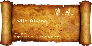 Modla Alvina névjegykártya